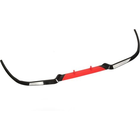 Lèvre Avant Universelle pour Voiture Séparateur de Lèvre de Pare-Chocs Avant 114cm Lèvre Avant Séparatrice de Pare-Chocs Aileron Avant de Remplacement pour la Plupart des (Rouge) (1/5)