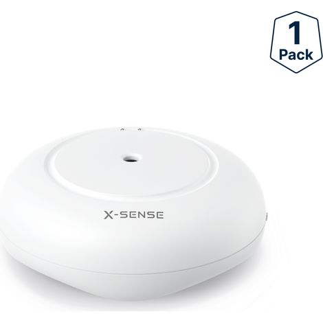 X-Sense D¨tecteur de Fuite d'eau Connect¨, Station de Base SBS50 Requise, D¨tecteur d'eau Wi-FI avec Alarme 110 DB, Port¨e Jusqu'¨¤ 500 m, Id¨al pour Cuisine, sous-Sol, Salle de Bain, SWS51, Lot de 1