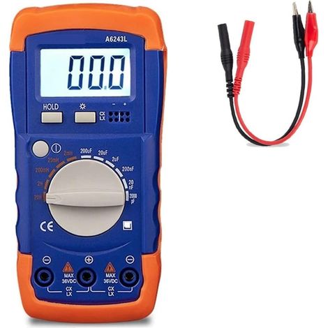 Multimètre numérique LC A6243L Testeur de condensateur Professionnel Testeur de capacité d'inductance Automobile Testeur analogique(Standard) (1/5)