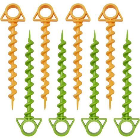 8 Pièces Piquets De Tente Piquets Métalliques Robustes Piquets d'ancrage Au Sol Piquet Toile De Tente Peg Sardine Tente pour Pelouse Plage Camping-Chrom (1/5)