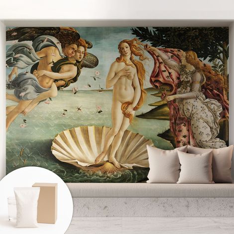Tapete Dekorative Vliestapete mit Klebe für Wand - Mustertapete - moderne Einrichtung - für Büro Die Geburt der Venus 208x146 cm (1/5)