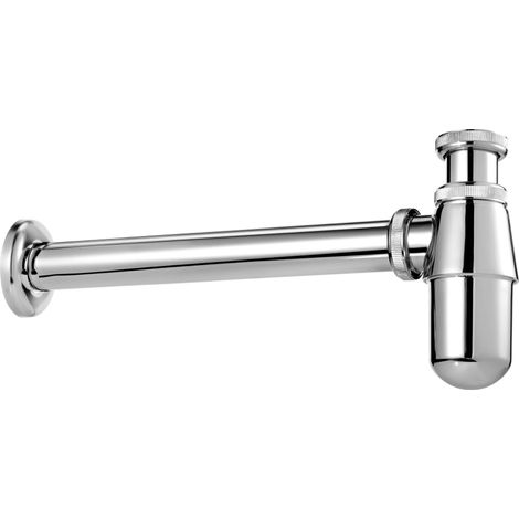 Siphon für Waschbecken Flaschförmig, Chrom