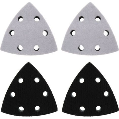 Piece Triangular Replacement Sanding Pad, 90 x 90 x 90 mm Replacement Sanding Pad, 6 Holes Triangle Sanding Pads (Black)