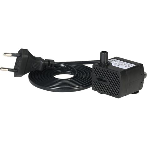 180 l/h, 2,5 W Tauchpumpe für Aquarien, Tischbrunnen, Teiche, Wassergärten und Hydrokultursysteme mit einer Düse, 1,5 m langem Netzkabel, 220–240 V Wechselstrom