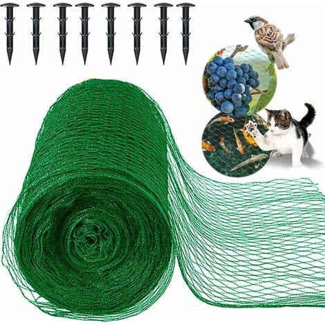 Filet Vert Filet de Jardin à Volaille 4 x 20 m, Filet Mailles Fines pour protéger Les Arbres fruitiers, Anti-Oiseaux de 15 x 15 mm (1/4)