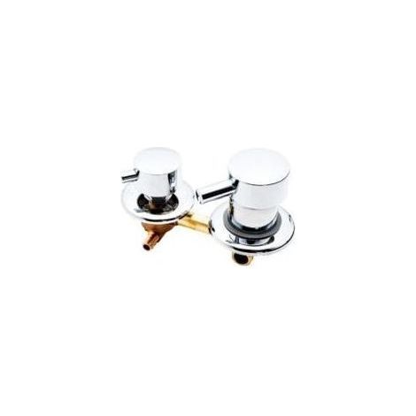 Mitigeur de douche 3 voies en laiton – Cartouche céramique – Entraxe 12.5 cm – Valve de mélange pour régulation température 1000 pcs (1/3)