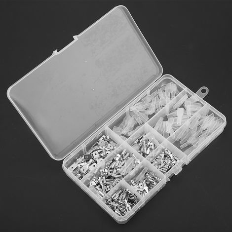 Kit de 270 connecteurs à sertir mâles et femelles à cosses plates de 2,8 mm / 4,8 mm / 6,3 mm (1/5)