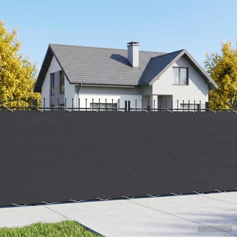 vidaXL Balcony Privacy Screen 1.8 x 25 m Fabric with PU Coated Black (1/5)