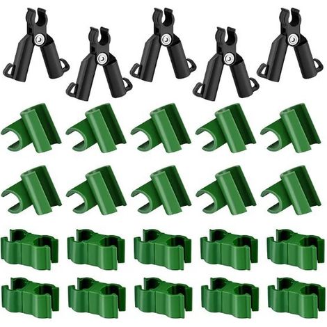 Pinces de serre, pinces pour tubes de plantes, supports pour plantes, cintres de serre, pinces de treillis à boucles parfaites pour votre paradis. (1/4)