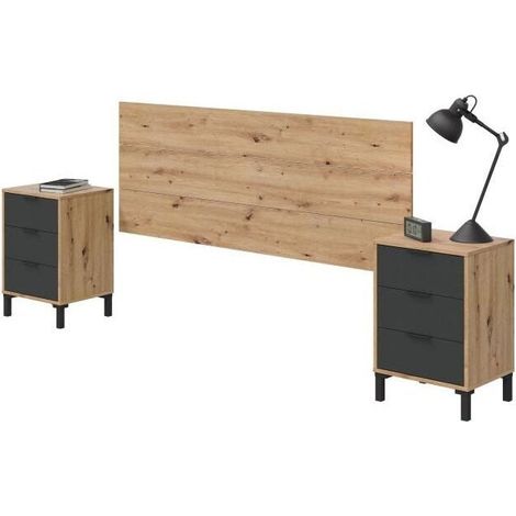 Cabecero de Cama Enzo. Cabezal + 2 Mesitas (1/5)