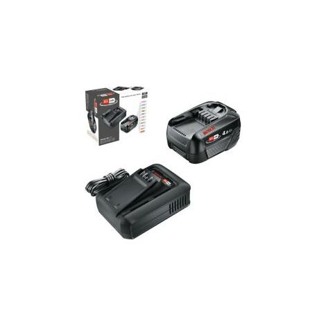 Bosch Kit básico de batería y cargador rápido Starter Set 18V (1 batería de litio de 4,0Ah 1 cargador rápido 18V POWER FOR ALL ALLIANCE) (1/2)