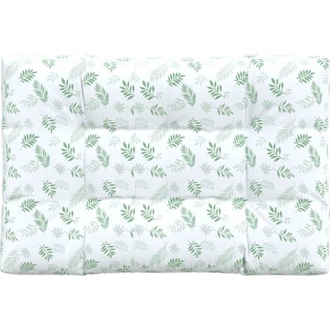 Coussin de palette à motif de feuilles 120x80x12 cm Tissu (1/5)