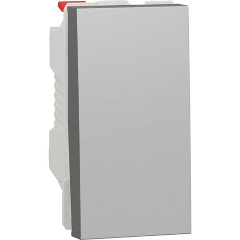 Schneider Electric – Interrupteur va-et-vient 10A connexion rapide aluminium – Module 1 – Pour installations électriques – NU310330 (1/5)