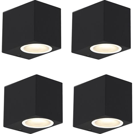 QAZQA Appliques baleno - Moderno - Alluminio - Nero - Allungato Max. 1 x Watt (1/4)
