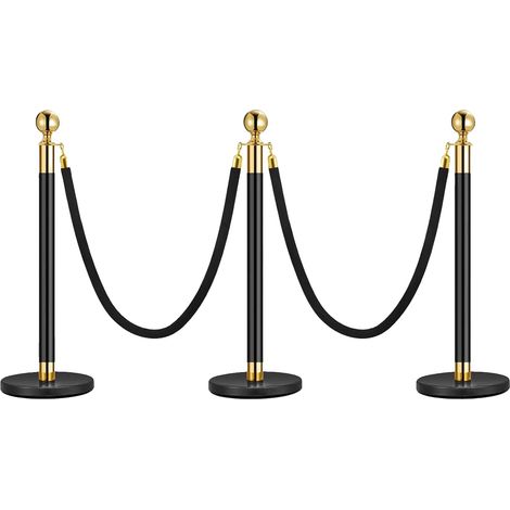 Crowd Control Barrieren, langlebige Materialien, elegantes Design, 3 Post (1/2)