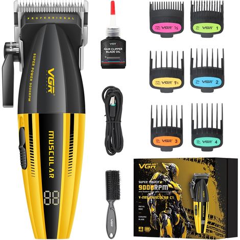285 Fresh Fade Hair Clipper Men 9000 RPM Motor Cordless Hair Clippers Compact Lightweight Versatile with LED Indicator, USB Rechargeable (1/5)