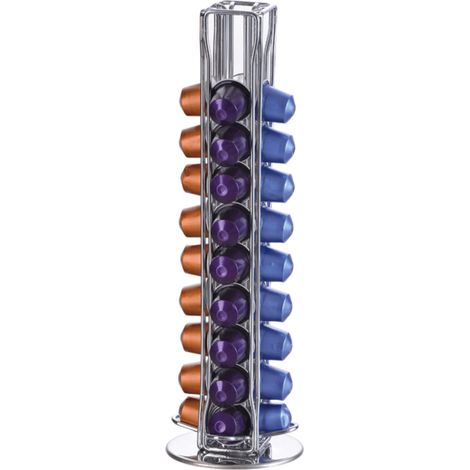 support de rangement rotatif pour boîtes à capsules de café,pouvant contenir 40 capsules,plateau tournant, organisateur de comptoir (1/5)
