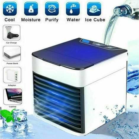 MINI CONDIZIONATORE DEUMIDIFICATORE VENTILATORE PORTATILE AD ACQUA CORRENTE USB (1/3)