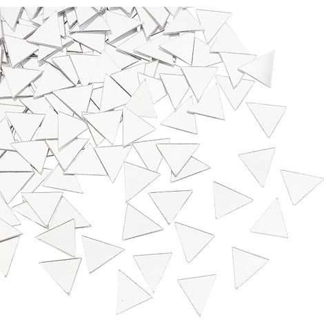 200pcs 19mm Carreaux de Miroir Mini Triangle Carreaux de Mosaïque Décoratifs Auto-adhésifs Stickers Muraux pour la Décoration de la Maison Fabrication Artisanale (1/5)