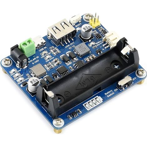 Solar Power Management Module for 6V24V Solar Panel with MPPT Function Multi Protection Circuits Support Solar Panel / USB Connection Battery Charging for Solar Powered, Low-power IoT (1/5)
