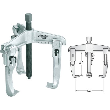 Hazet Extracteur à serrage rapide, à 3 griffes - 1786F-20