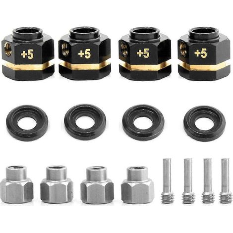Entretoises en laiton pour moyeux hexagonaux de roues RC TRX4 TRX6 (+5 mm) (1/5)