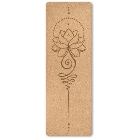Tapis De Yoga en Liège Naturel 100% Tapis d'exercice Ecologique Haute Densité183X61Cm avec Sangle De Transport pour La Maison, Le Pilates,Le Gymnase Et L'Entraînement (1/4)