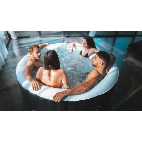 SunSpa Spa hinchable negro 4 personas 130 microjets (1/5)