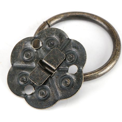 Poignée de meuble en fer 20 pièces, anneau tirage pour porte, tiroir, armoire et bureau, quincaillerie déco maison 2x2cm (1/5)