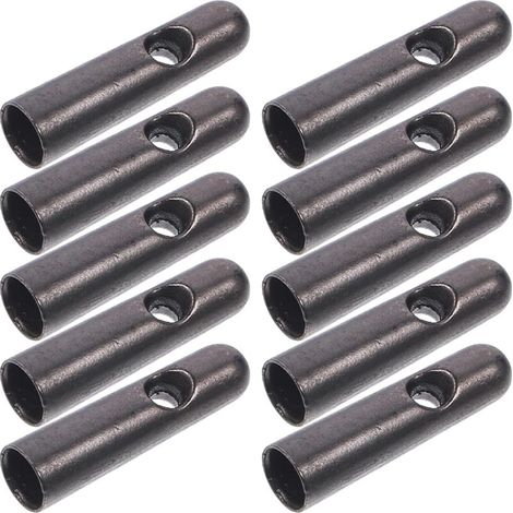 Juego de 10 cuentas metálicas antidesgaste para mástiles de sombrillas, 3,4 mm, puntas cilíndricas sólidas para varillas de sombrillas, accesorio práctico para la reparación de sombrillas. (1/5)