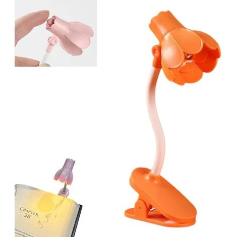 Lampe de Lecture en Forme de Fleur Pastel Mignonne, Mini Lampe De Lecture Pour Chevet D'éTude De Chambre à Coucher Dortoir, Lampe (1/5)