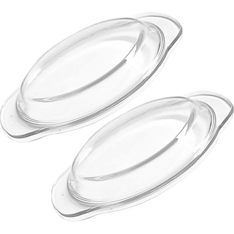 2Pièces Couvercle Verre pour Micro Ondes Lot de Cloche Alimentaire Transparent Protection Éclaboussures Compatible Plats Gâteaux Nettoyage Facile Au (1/5)