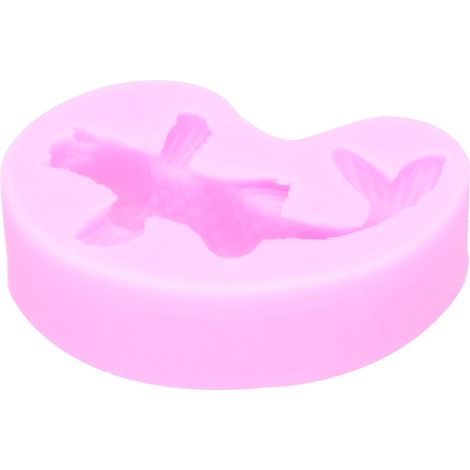 Moule en forme de poisson rouge, moule à fondant liquide en silicone rose, moule à décorer pour gâteaux et chocolats (1/5)