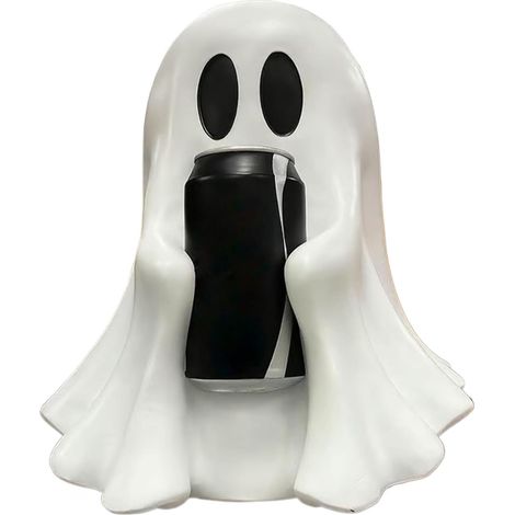Figurines d'Halloween Porte-Canettes Fantôme Effrayant Sculpture en Résine Décorations Festives pour Fête Maison Vacances Étagère Lieu de Travail Table Anniversaire et Bureau