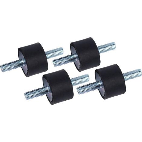4pcs Supports d'Isolant Anti-Vibration, M8 30 x 20 Isolateur en Caoutchouc Anti-Vibration Monte l'Amortisseur de Pompe à Compresseur d'air avec Vis (1/5)