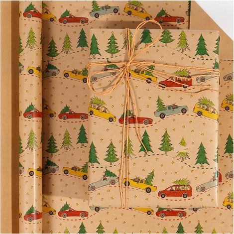 Rouleaux De Papier D'Emballage De Noël voiture 43 cm X 10Mètres (1/5)