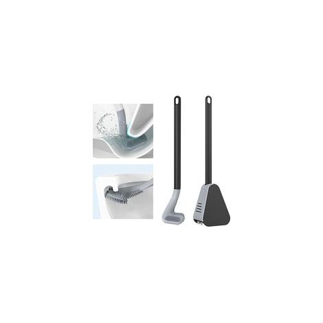 Brosse WC silicone design golf, long manche, avec support pour salle de bains – (1/5)
