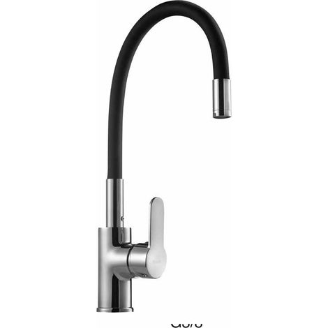 Mitigeur de cuisine Mirtak F18 Flexible Matte Black avec bec pivotant (1/2)
