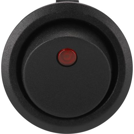 Runder Schalter, runder Kippschalter, runder SPST-Schalter, Kfz-12V-Elektro-Ein/Aus-Schalter für Auto, Transporter, Armaturenbrett, Boot, Beleuchtung A.