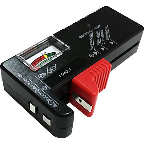 Testeur de piles universel pour piles AA, AAA, CD, 9V, 1,5V et boutons. Petit appareil de mesure du niveau de vie des piles domestiques.