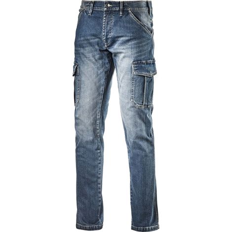Jeans da lavoro Diadora Utility Cargo Denim - 28 - Blu