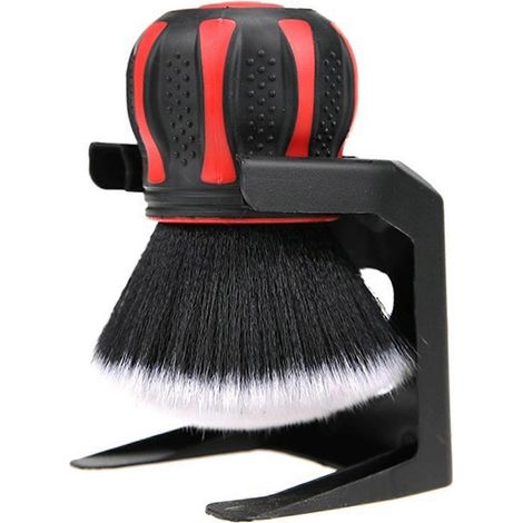 Brosse de nettoyage automobile souple de qualité supérieure, brosse incurvée professionnelle de grande taille pour l'intérieur de voitures et de camions - Outil de dépoussiérage ergonomique avec poign (1/5)