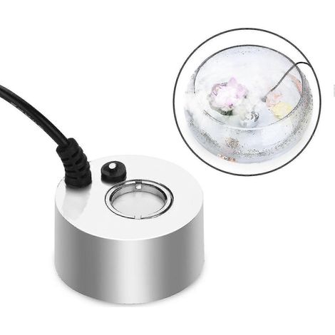 Brumisateur ultrasonique 24 V en métal pour bassin, aquarium, jardin, Halloween (prise européenne, argent) (1/5)