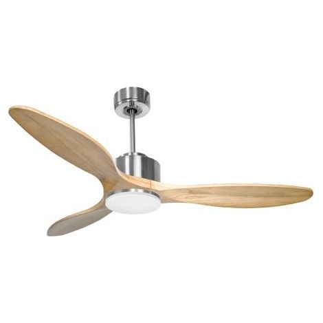 Modulo de KlassFan - Ventilateur de plafond avec lumière bois clair idéal de 25 m² à 40 m² KLDC3P5SW132L1Ch V1