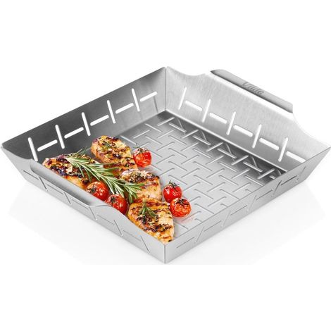 Steel Vegetable Grill Basket, Perforated, 27x23x5 cm (1/5)