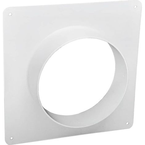 Bride de Raccordement Murale pour Système de Ventilation Blanc - Raccord de Conduit d'aération - Pour tuyau de ventilation Blanc 150mm (1/4)