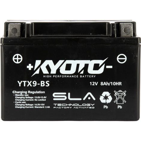 Batterie KYOTO GTX9-BS SLA-AGM - Sans Entretien - Prête à l'Emploi (1/2)