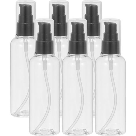 Flaconi da viaggio con dosatore,6 pezzi,100 ml,A prova di perdite,Contenitore dispenser vuoto,Flacone a pressione,Articoli da toeletta (1/5)