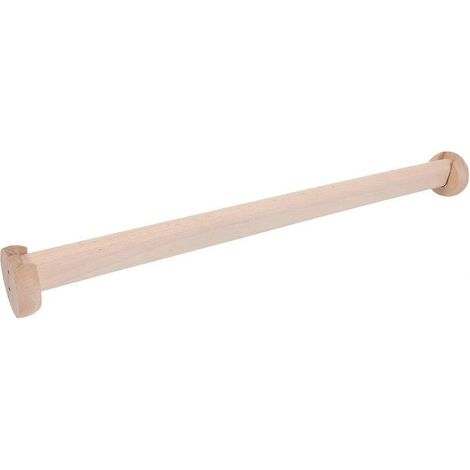 Barre de penderie en bois avec support - Lot de 1 - Comprend une tringle à vêtements et une tringle à rideaux - Solution de suspension idéale, compatible avec les extensions de penderie et de dressing (1/5)