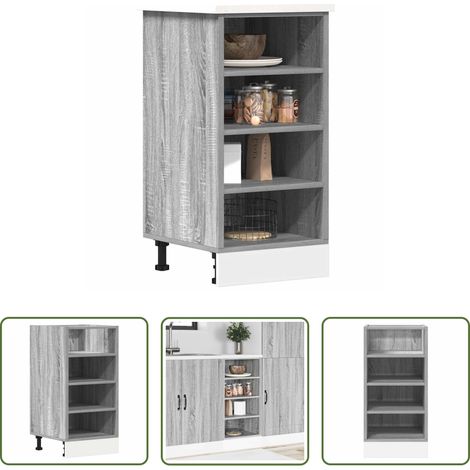 Armoire cuisine - Meuble bas "Riga" Gris Sonoma 40 x 44,5 x 81,5 cm Bois d'ingénierie (1/5)